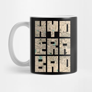 Hyderabad, India City Map Typography - Vintage Mug